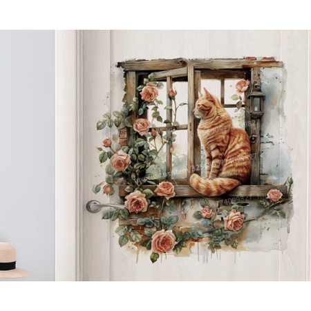 Sticker de interior window cat